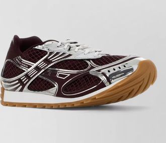 Bottega Veneta mesh rubber orbit sneakers contrast panels