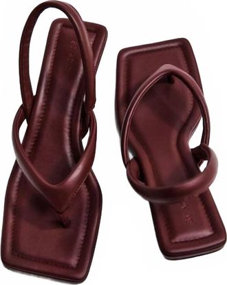 St.Agni Women Thong Heel Sandal In Plum
