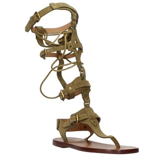 Isabel Marant Womens Gray Leather Flip-Flop Sandals