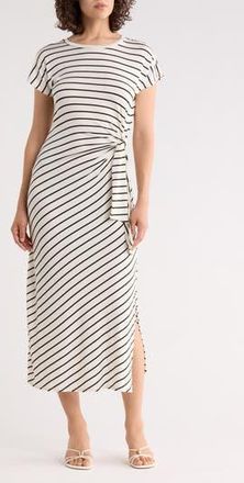 West K Stripe Side Tie Maxi Dress in White Stripe at Nordstrom Rack, Size X-Small