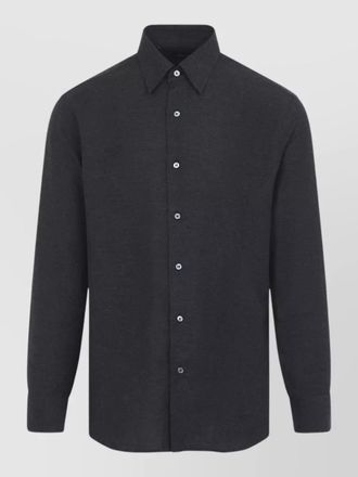Brioni cotton cashmere long-sleeve shirt