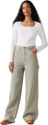 Levi's Cinch Baggy Carpenter Jeans Womens Gray Denim Straight Leg JAX2127