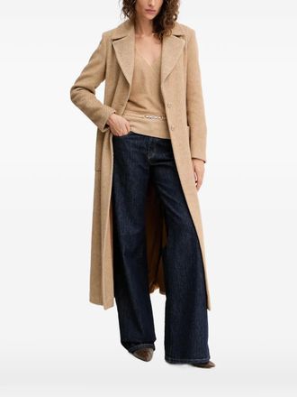 Fracomina belted herringbone coat - Neutrals