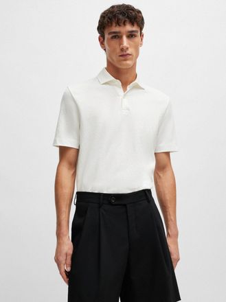 HUGO BOSS Mens White Press 56 Polo Shirt - Size X-Small