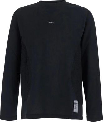 SATISFY Satisfy - FuzzFleece Octa Long Tee - Heren - Sport - Zwart - Maat: S Fleece