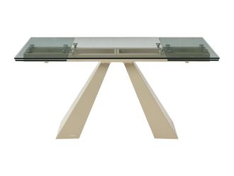 VENTE-UNIQUE.COM Mesa de comedor cristal transparente