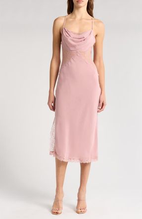 Wishlist Lace Slip Dress in Mauve at Nordstrom Rack, Size Medium