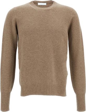 Drumohr Trui met ronde hals - Heren - Ronde hals truien - Beige - M - Wol - Truien & Vesten