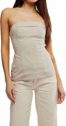 Free People Lora Tube Top In Pumice Stone