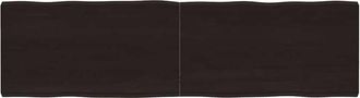 vidaXL Piano Tavolo Marrone Scuro 180x50x(2-6)cm Rovere Non Trattato - Vidaxl
