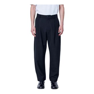 STUDIO NICHOLSON Pantalones de Corte Entallado de Algod&oacute;n - Trousers - Hombre - Negro - S