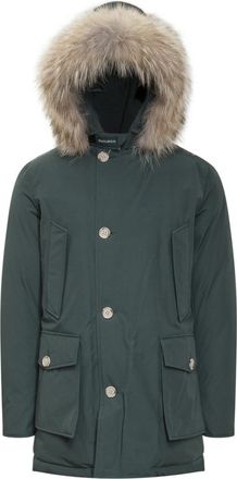 Woolrich Green Solid Hood Jackets