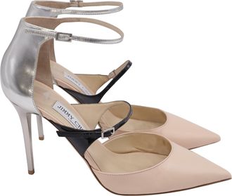 Jimmy Choo London Ankle Strap DOrsay Pumps in Multicolor Leather