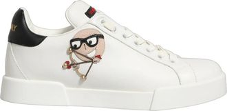 Dolce & Gabbana Portofino Sneakers - Dames - Sneakers - Wit - 37 1/2 EU - Leer - Schoenen