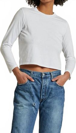 perfectwhitetee Bruce Long Sleeve Tee In Sugar