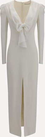 Alessandra Rich V-neck Dress with bow Female 40