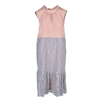 Semicouture Elegante Jurk in Diverse Materialen - Dames - Casual kleedjes - Veelkleurig - M - Katoen - Kleedjes