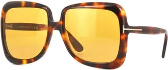 Tom Ford Lorelai Brown Square Ladies Sunglasses FT1156 52E 59