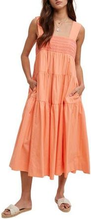 Wishlist Tiered Maxi Dress in Sunkist/Punch at Nordstrom Rack, Size Medium