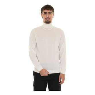 HUGO BOSS Truien & Vesten, Heren, Beige, S, Wol, Musso-P-trui met col