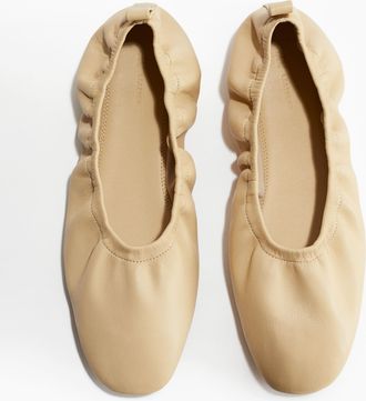 H&M Ballerinas aus Leder - Yellow