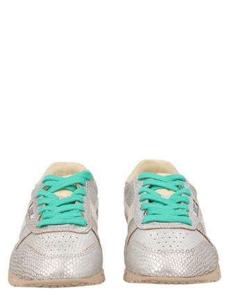 Autry Windspin Low Textured Laminated Leather Sneakers