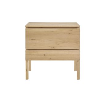 Miliboo Mueble De Ba&ntilde;o De Madera De Roble Macizo L80 Cm Joshua