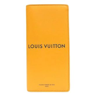 Louis Vuitton Pre-owned Long wallet (bi-fold) - Heren - Pre-owned - Geel - Maat: ONE Size Leer