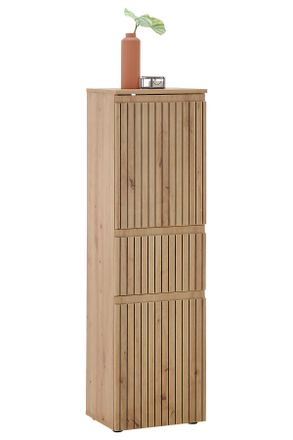 MID.YOU Mid.you Midischrank, Eiche Artisan, Holzwerkstoff, 2 F&auml;cher, 1 Schubladen, 40x136x31 cm, stehend, Badezimmer, Badm&ouml;bel, Midischr&auml;nke