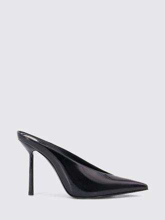Le Silla Clivage Patent Leather Mules with Tapered Toe and High Heel