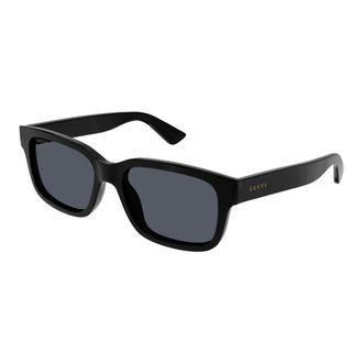 Gucci Rectangular Sunglasses - male - Gucci - Sunglasses - Black - 56 MM - Accessories