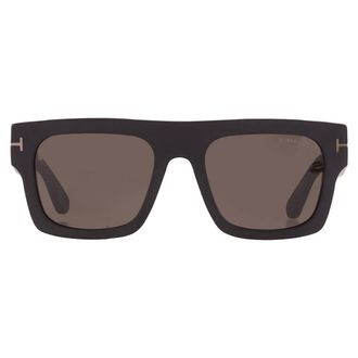 Tom Ford Fausto Smoke Browline Mens Sunglasses FT0711-N 02A 53