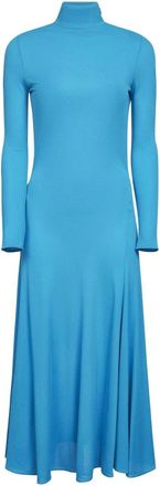 Alaia Fluid Jersey Heart Dress - Dames - Maxi kleedjes - Blauw - XS - Leer - Kleedjes