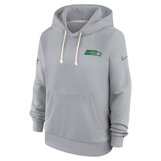 Nike Seattle Seahawks Rivalries Collection Sideline Nike Womens Dri-FIT NFL Pullover Hoodie in Grey | 03C301V78-S38