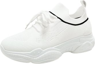 Generic Womens Arch Support Running Trainers Ladies Wide Fit Gym Shoes Women Thick Round Toe Color Matching Fashion Small White Shoes Thick Sneakers Ladies Wa