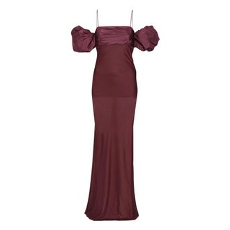 Rotate Lange jurk - Dames - Avondkleed - Rood - XS - Polyester - Kleedjes