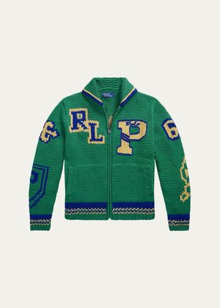 Polo Ralph Lauren Mens Wool Letter Cardigan