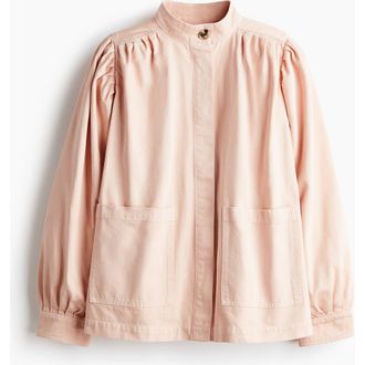 H&M Denim Jacket in Peach Pink at Nordstrom, Size X-Small