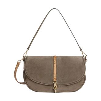 Alviero Martini 1A Classe Savage Leather Tracolla con Patta - - Bags - Donna - Verde - ONE SIZE