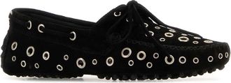 Gimaguas Womens Shoes Loafer Black Suede