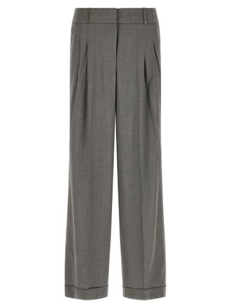 PESERICO Virgin Wool Casual Womens Pants