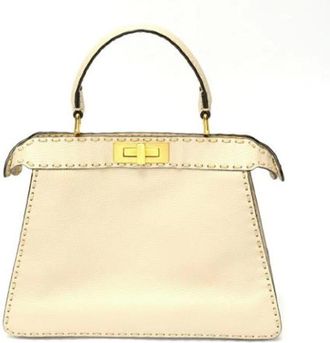 Fendi Pre-owned Handbags, female, Beige, Size: ONE SIZE Pre-owned Leather fendi-bags