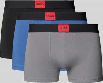HUGO BOSS Trunks mit elastischem Bund im 3er-Pack in Khaki, Größe XXL