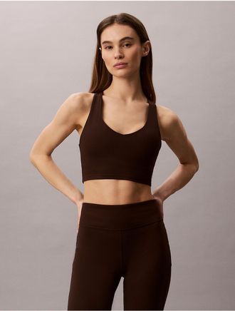 Calvin Klein Calvin Klein Womens Soft Sport Low Impact Bra Top - Brown - XL