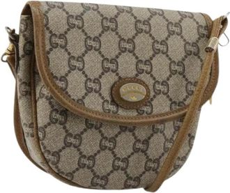 Gucci Pre-owned Vintage Schoudertas - Dames - Vintage Schoudertas - Beige - ONE Size - Leer - Vintage