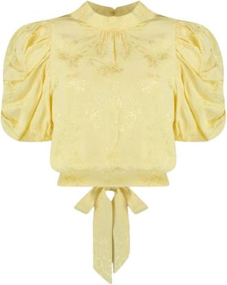 Harper & Yve Macey Top - Dames - Blouses - Geel - S - Rayon - Overhemden