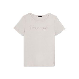 Freddy T-shirt donna con grafica in strass e logo sul fondo