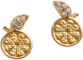 Alex and Ani Summer Fruits Orange Slice Stud in Gold at Nordstrom