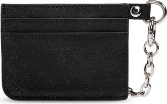 Vivienne Westwood Leather Card Holder With Keyring, Unisex, Black