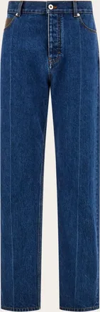 Ferragamo Men Five pocket jeans Blue